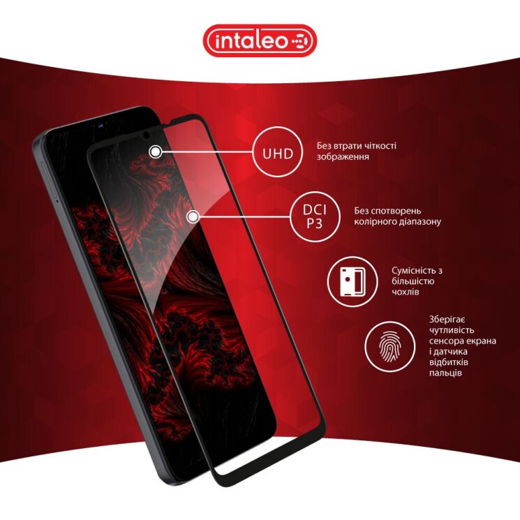 Защитное стекло Intaleo Full Glue для ZTE Blade A35 / Blade A55 - Black: фото 5 из 9