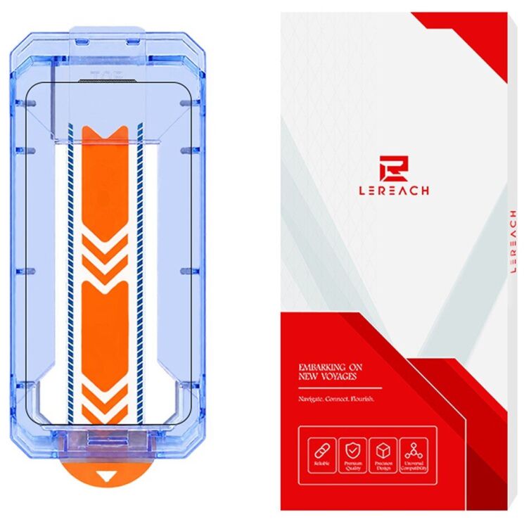 Защитное стекло LEREACH Tempered Glass Full Screen Protector для iPhone 18 Pro Max / 17 Pro Max - Black: фото 1 из 12
