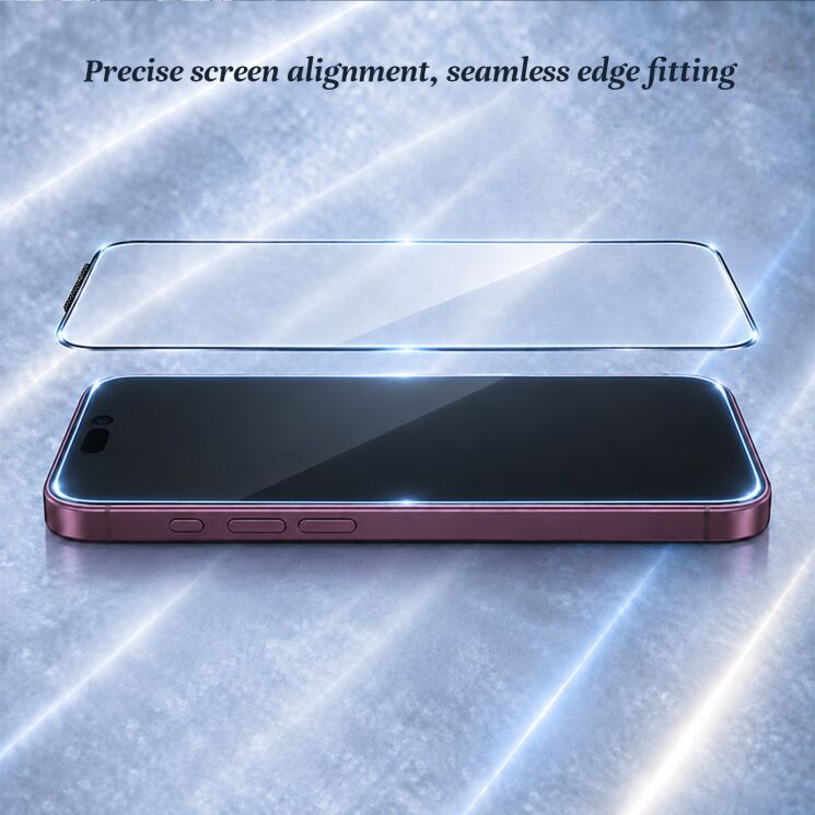 Защитное стекло LEREACH Tempered Glass Full Screen Protector для iPhone 18 Pro Max / 17 Pro Max - Black: фото 7 из 12
