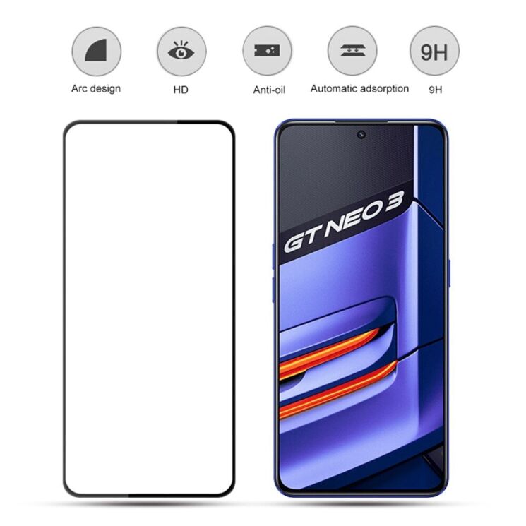 Защитное стекло MOCOLO Full Glue Cover для Realme GT Neo 3 - Black: фото 2 из 9