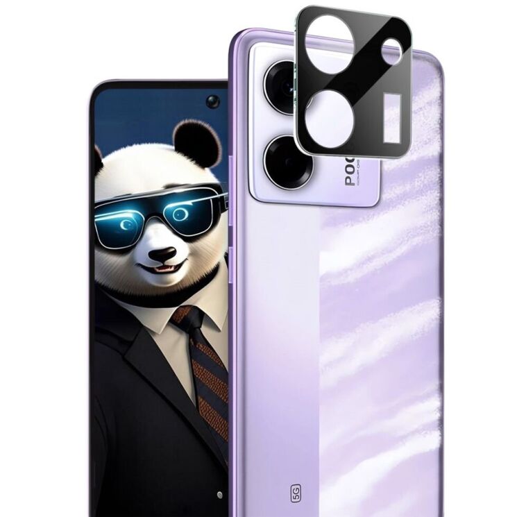 Защитное стекло на камеру IMAK Black Glass Lens для Xiaomi Poco M7 Pro - Black: фото 1 из 7