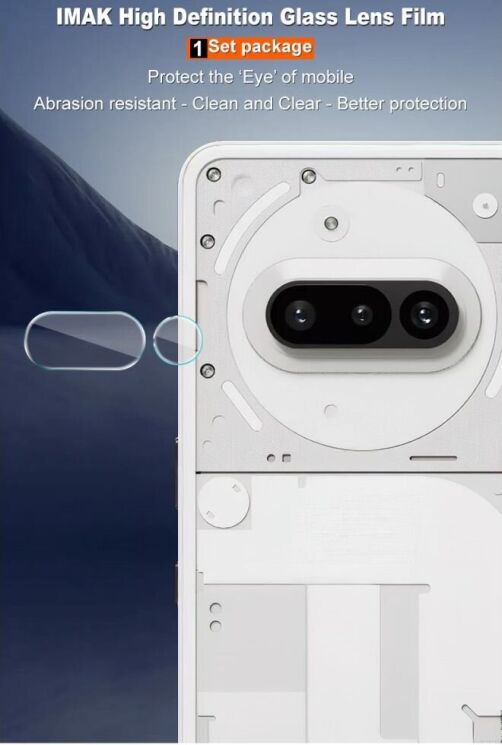 Защитное стекло на камеру IMAK Integrated Lens Protector для Nothing Phone (3a): фото 6 из 7