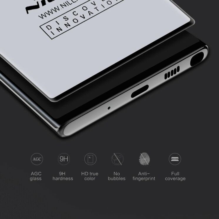 Защитное стекло NILLKIN 3D CP+ MAX для Samsung Galaxy Note 10 (N970) - Black: фото 2 из 15