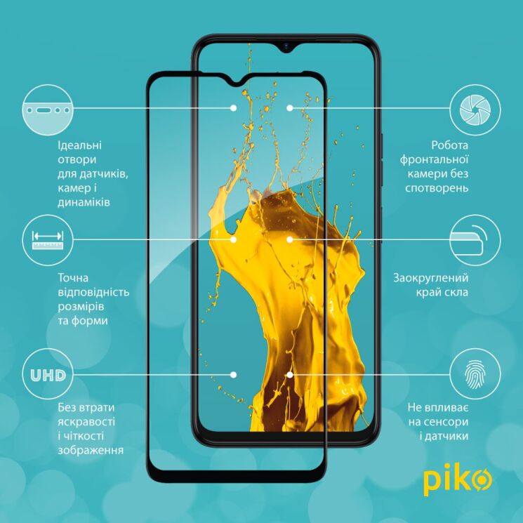 Захисне скло Piko Full Glue для TECNO Spark 10 - Black: фото 3 з 5
