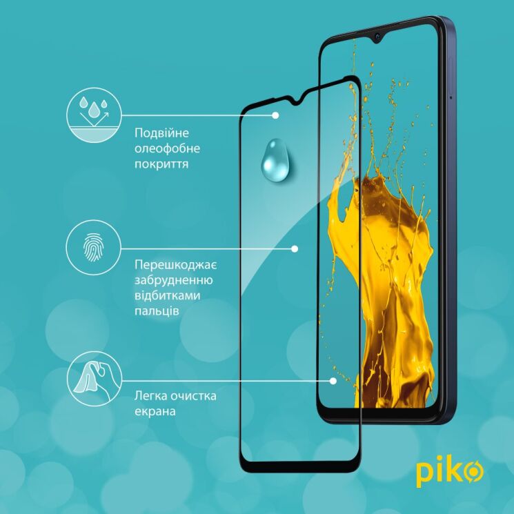 Захисне скло Piko Full Glue для TECNO Spark 10 - Black: фото 5 з 5
