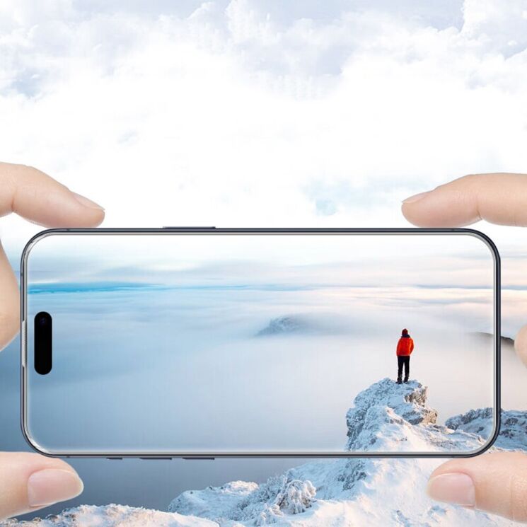 Защитное стекло RURIHAI Full Glue Screen Protect для Apple iPhone 17 Pro - Black: фото 6 из 7