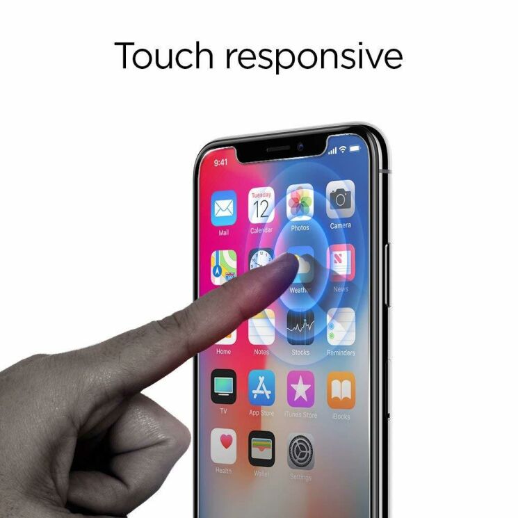 Захисне скло Spigen SGP Glas.tR SLIM HD для iPhone X / iPhone XS: фото 4 з 7