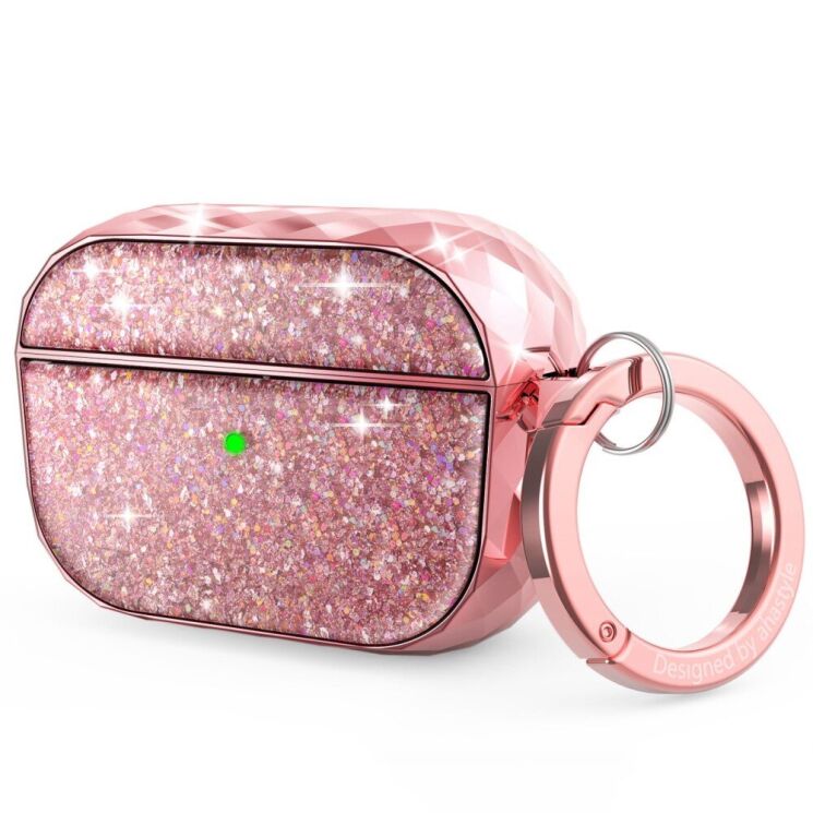 Захисний чохол AHASTYLE Twinkle Glitter для Apple AirPods Pro 2 - Pink: фото 1 з 7