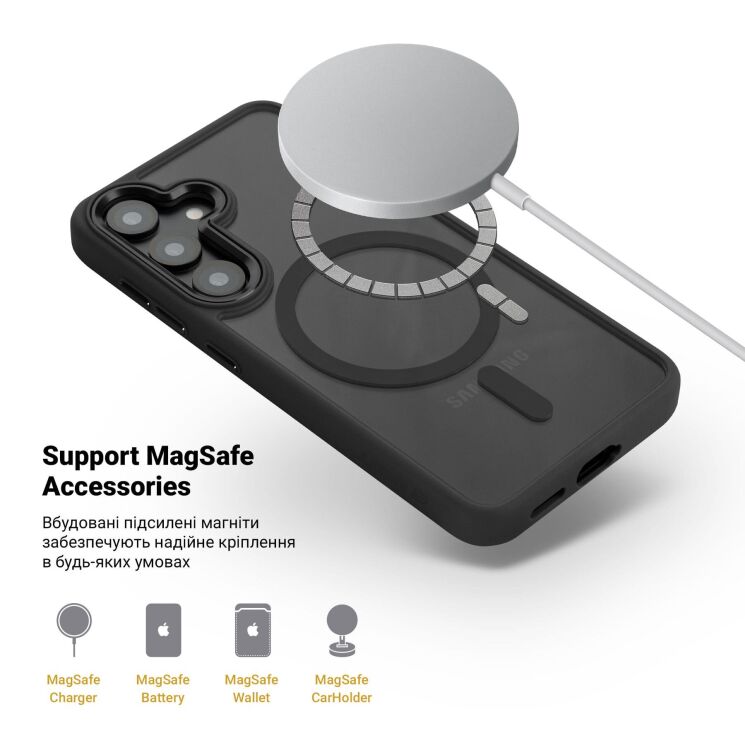 Защитный чехол ArmorStandart Unit MagSafe для Samsung Galaxy S25 (S931) - Matte Clear Silver: фото 5 из 10