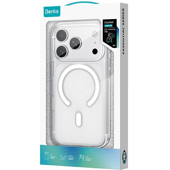 Защитный чехол BENKS Crystal Clear для iPhone 18 Pro / 17 Pro - Transparent: фото 12 из 12
