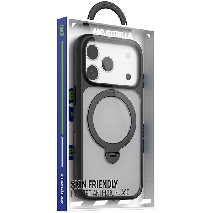 Захисний чохол Blueo Skin Friendly Rotatable Stand with MagSafe для iPhone 17 Pro - Black: фото 3 з 3