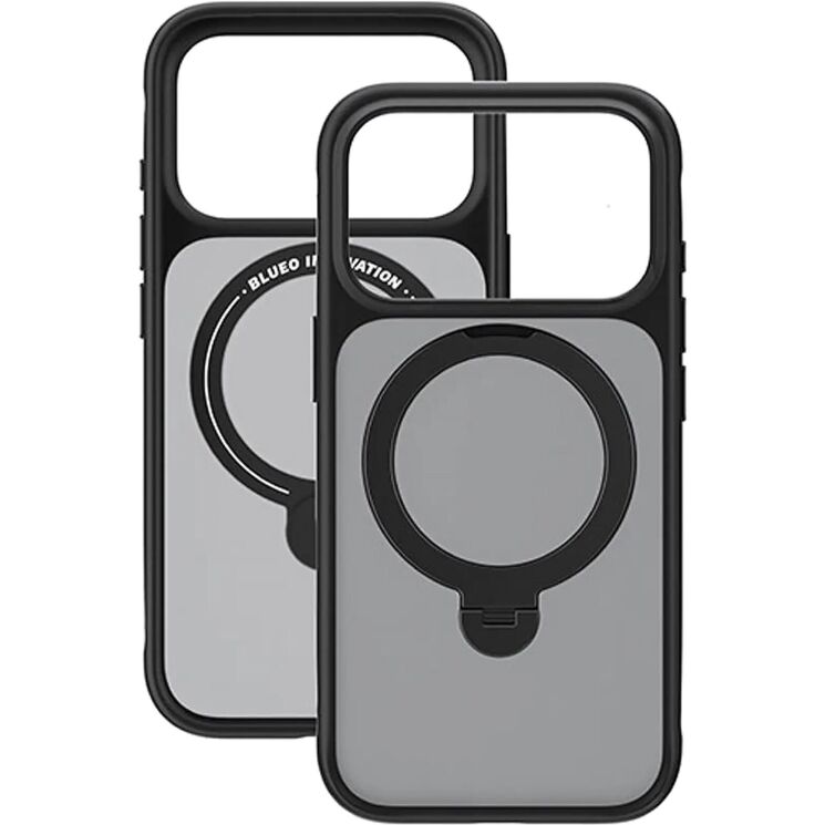 Захисний чохол Blueo Skin Friendly Rotatable Stand with MagSafe для iPhone 17 Pro - Black: фото 2 з 3