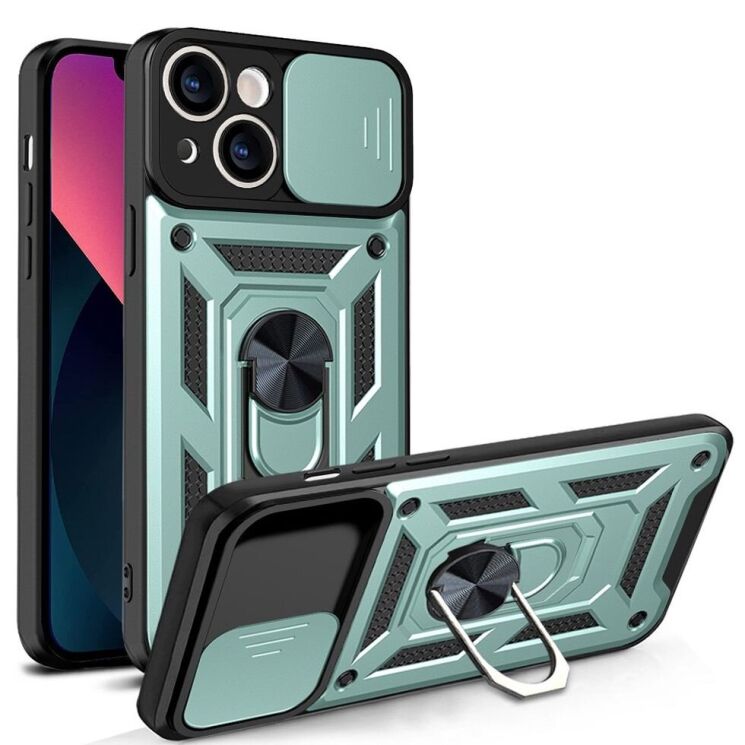 Защитный чехол Deexe Armor Shield для Apple iPhone 13 - Green: фото 1 из 8