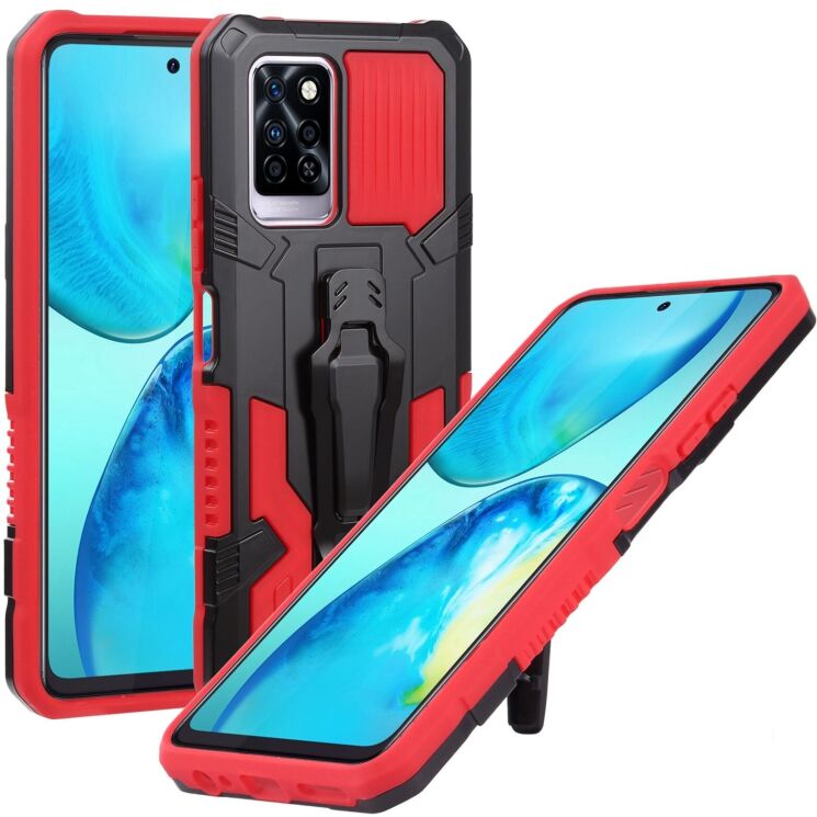 Защитный чехол Deexe Armor Warrior для Infinix Note 10 Pro (X695C) - Red: фото 1 из 5