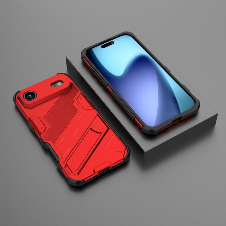 Захисний чохол Deexe Bibercas для Apple iPhone 17 Air - Red: фото 4 з 6