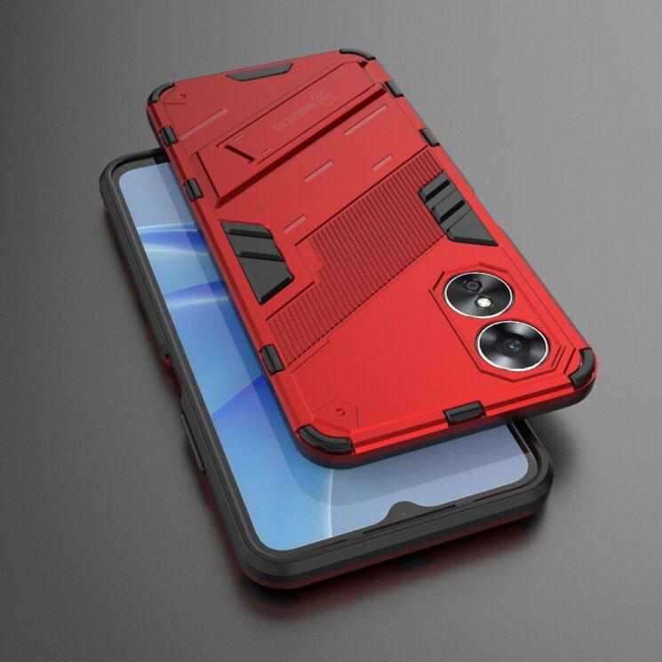 Захисний чохол Deexe Bibercas для OPPO A17 - Red: фото 4 з 7