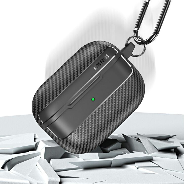 Защитный чехол Deexe Carbon Case для AirPods Pro 3 - Grey (390103H) Защитный чехол Deexe Carbon Case для AirPods Pro 3 - Grey: фото 8 из 8