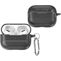 Защитный чехол Deexe Carbon Case для AirPods Pro 3 - Black: фото 1 из 8
