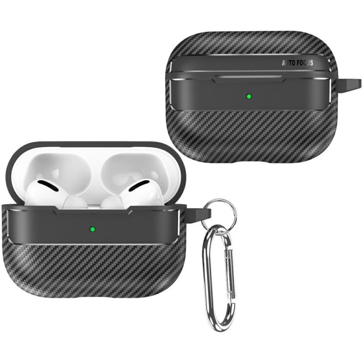 Защитный чехол Deexe Carbon Case для AirPods Pro 3 - Black (390103B) Защитный чехол Deexe Carbon Case для AirPods Pro 3 - Black: фото 1 из 8