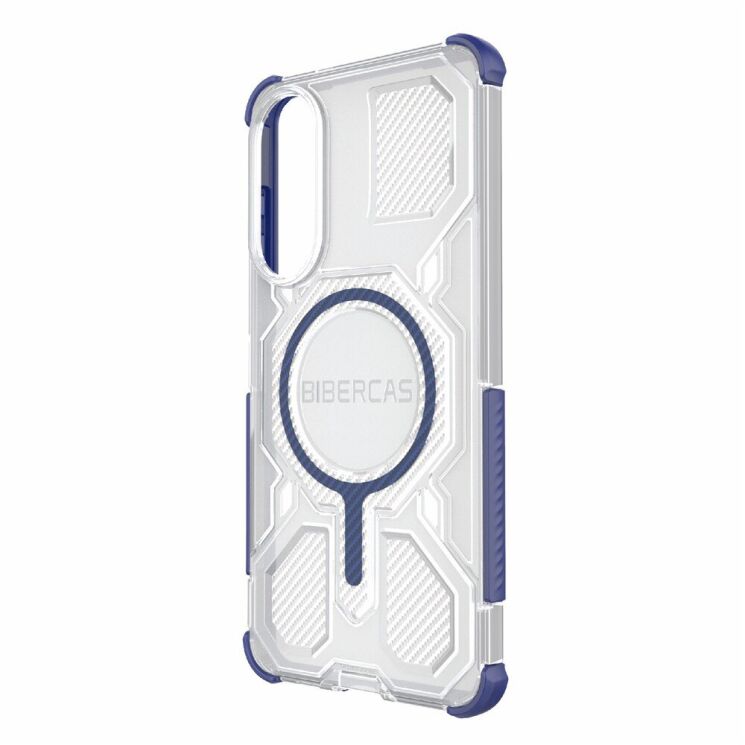 Захисний чохол Deexe Clear Bibercas для Samsung Galaxy S25 Edge (S937) - Blue: фото 4 з 7