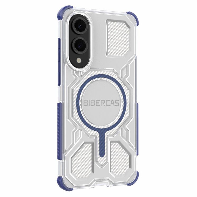 Захисний чохол Deexe Clear Bibercas для Samsung Galaxy S25 Edge (S937) - Blue: фото 3 з 7