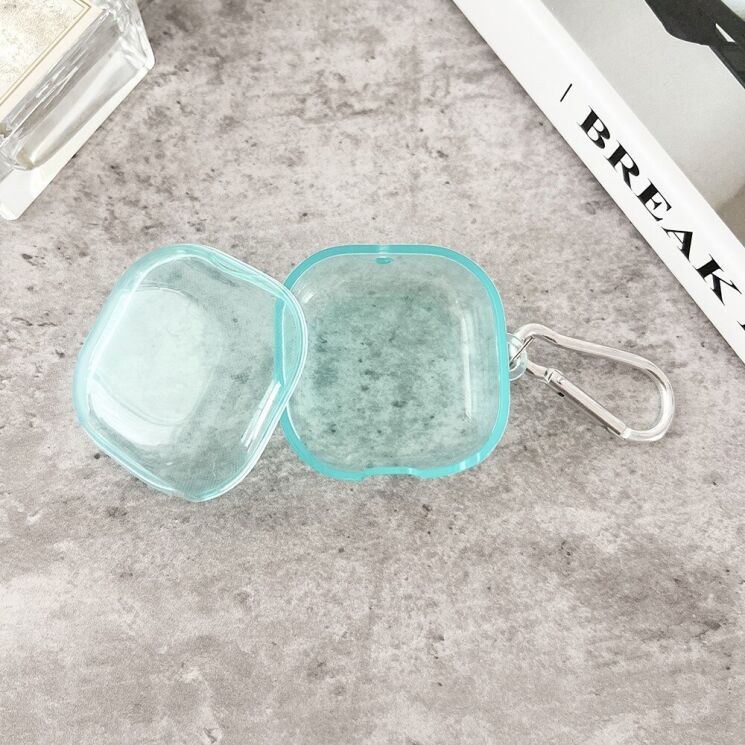 Захисний чохол Deexe Clear Case для Samsung Galaxy Buds Live / Buds Pro / Buds 2 / Buds 2 Pro / Buds FE - Blue: фото 2 з 4