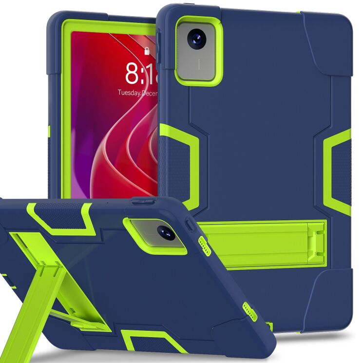Защитный чехол Deexe Color Kickstand для Lenovo Tab M11 (TB330) / Xiaoxin Pad 2024 - Navy Blue / Yellow Green (346333LY) Защитный чехол Deexe Color Kickstand для Lenovo Tab M11 (TB330) / Xiaoxin Pad 2024 - Navy Blue / Yellow Green: фото 1 из 6