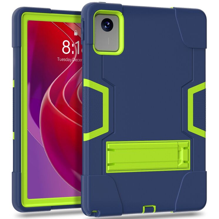 Защитный чехол Deexe Color Kickstand для Lenovo Tab M11 (TB330) / Xiaoxin Pad 2024 - Navy Blue / Yellow Green (346333LY) Защитный чехол Deexe Color Kickstand для Lenovo Tab M11 (TB330) / Xiaoxin Pad 2024 - Navy Blue / Yellow Green: фото 2 из 6