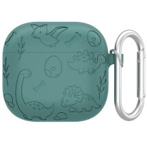 Защитный чехол Deexe Dinosaur Design для Apple AirPods 4 - Green: фото 1 из 9