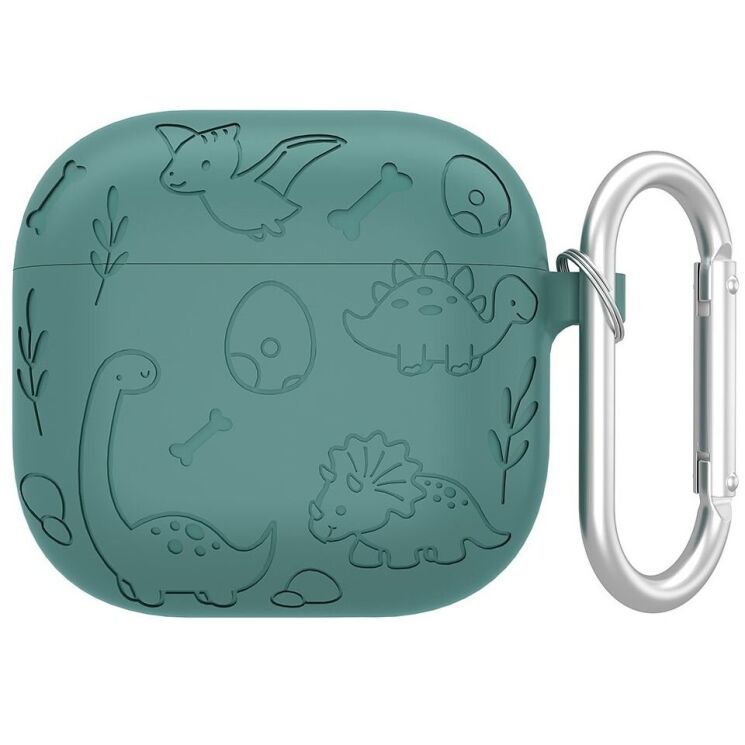 Защитный чехол Deexe Dinosaur Design для Apple AirPods 4 - Green: фото 1 из 9