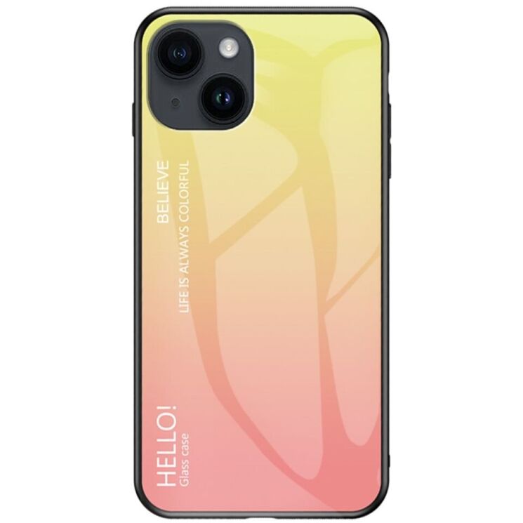 Защитный чехол Deexe Gradient Color для Apple iPhone 15 - Yellow: фото 1 из 7