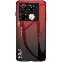 Захисний чохол Deexe Gradient Color для Infinix Note 40 Pro - Black / Red: фото 1 з 7