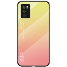 Захисний чохол Deexe Gradient Color для Samsung Galaxy A03s (A037) - Yellow / Pink: фото 1 з 12