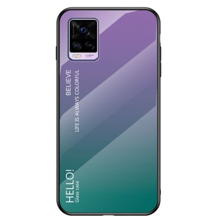 Защитный чехол Deexe Gradient Color для VIVO V20 - Purple / Green: фото 1 из 11