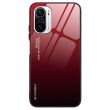 Защитный чехол Deexe Gradient Color для Xiaomi Redmi K40 / K40 Pro / Mi 11i / Poco F3 - Red / Black (229805RB)