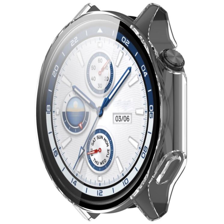 Защитный чехол Deexe Hard Frame для OPPO Watch X / OnePlus Watch 2 - Transparent White: фото 2 из 7