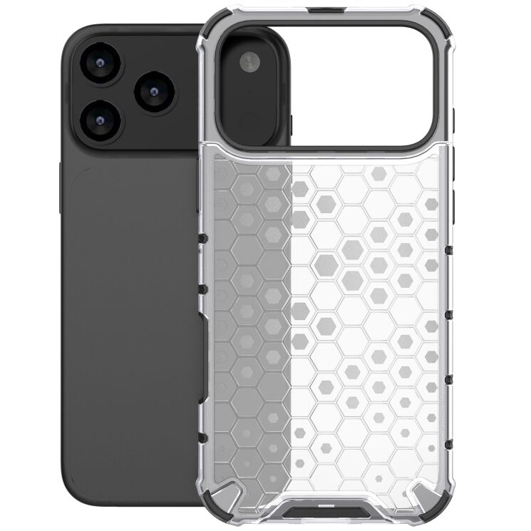 Захисний чохол Deexe Honeycomb Series для Apple iPhone 17 Pro Max - Grey: фото 2 з 6