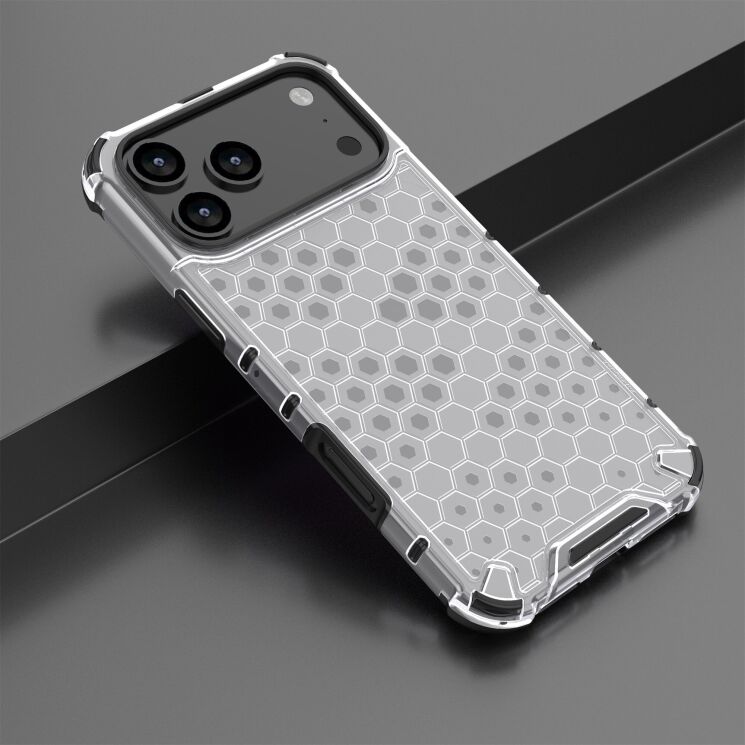 Захисний чохол Deexe Honeycomb Series для Apple iPhone 17 Pro Max - Grey: фото 3 з 6