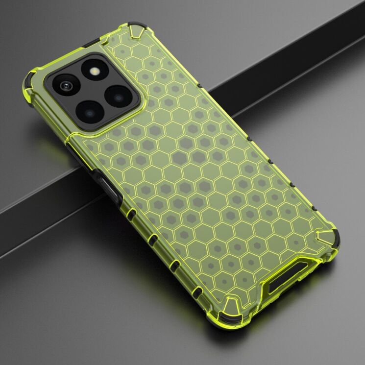 Защитный чехол Deexe Honeycomb Series для Honor X6a - Green: фото 2 из 6