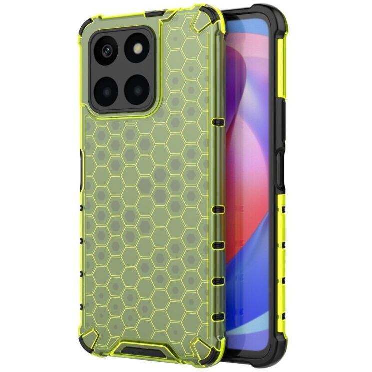 Защитный чехол Deexe Honeycomb Series для Honor X6a - Green: фото 1 из 6