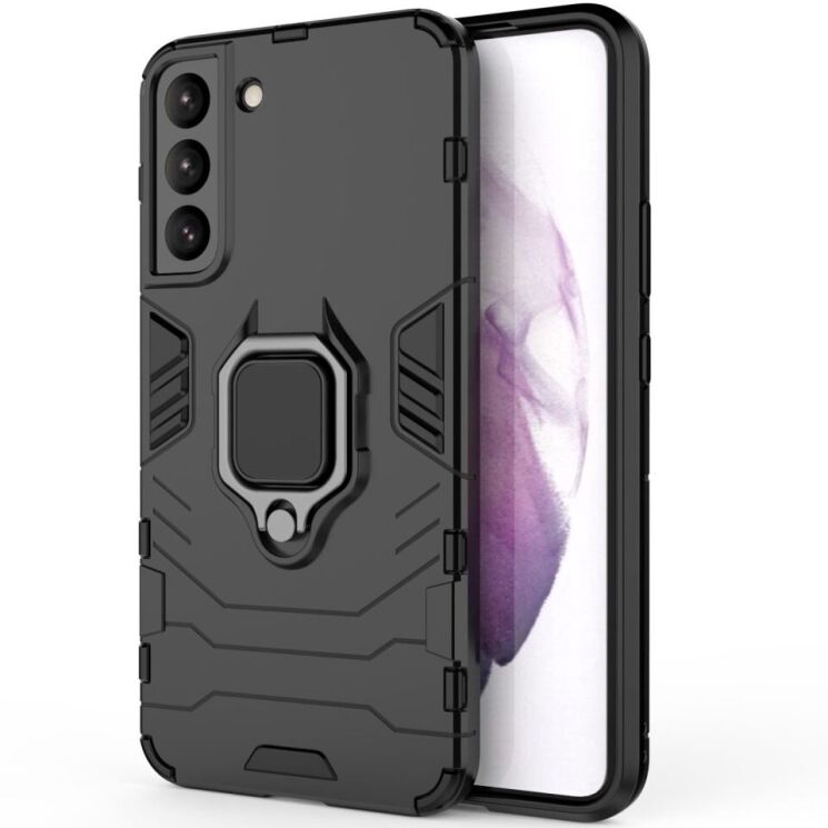Защитный чехол Deexe Hybrid Case для Samsung Galaxy S22 - Black: фото 2 из 10