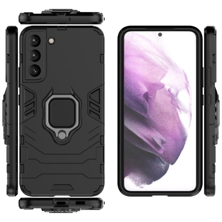 Защитный чехол Deexe Hybrid Case для Samsung Galaxy S22 - Black: фото 8 из 10