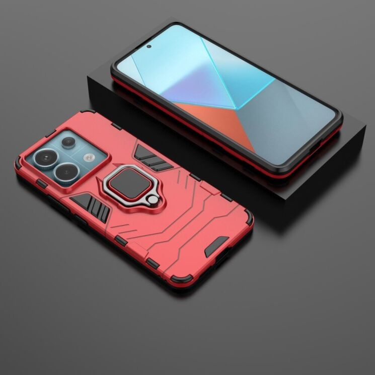Защитный чехол Deexe Hybrid Case для Xiaomi Redmi Note 13 Pro 5G / Poco X6 - Red: фото 2 из 5