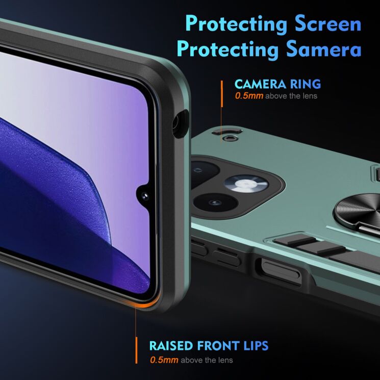 Защитный чехол Deexe Hybrid Shell для Realme 16 Pro - Green: фото 3 из 7