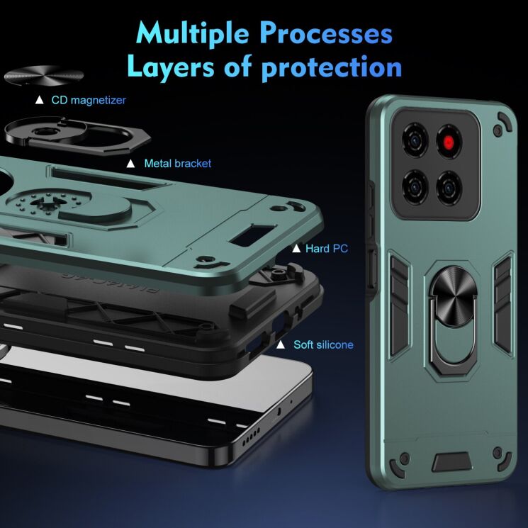 Защитный чехол Deexe Hybrid Shell для ZTE Blade A56 - Black: фото 7 из 7