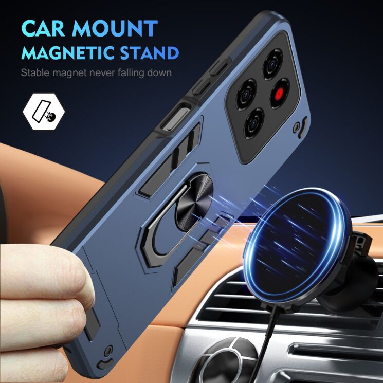 Защитный чехол Deexe Hybrid Shell для ZTE Blade A56 - Black: фото 2 из 7