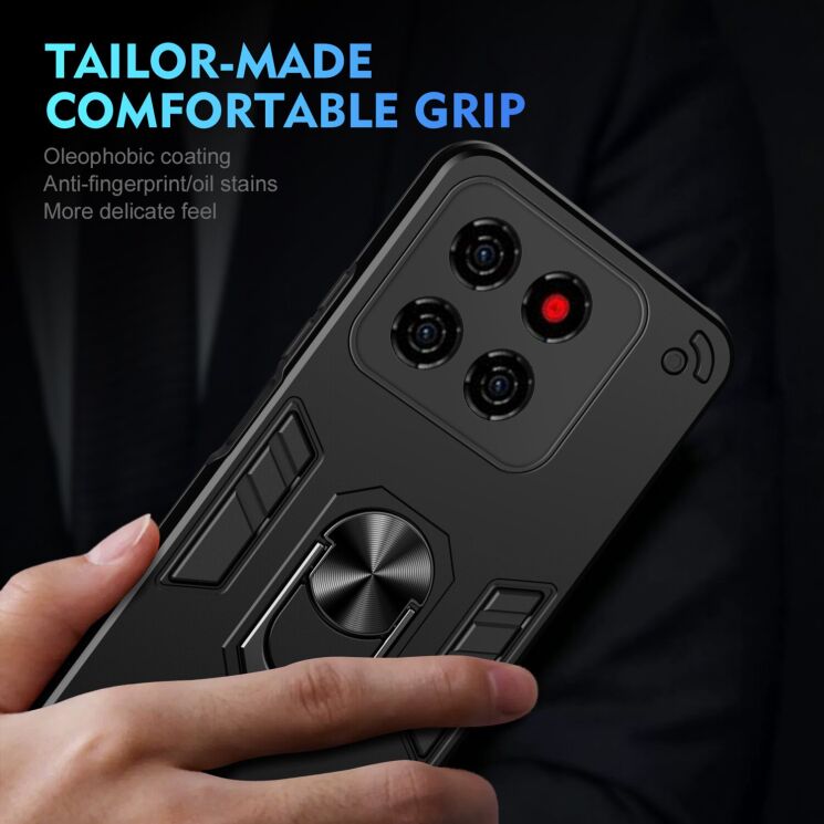 Защитный чехол Deexe Hybrid Shell для ZTE Blade A56 - Black: фото 4 из 7