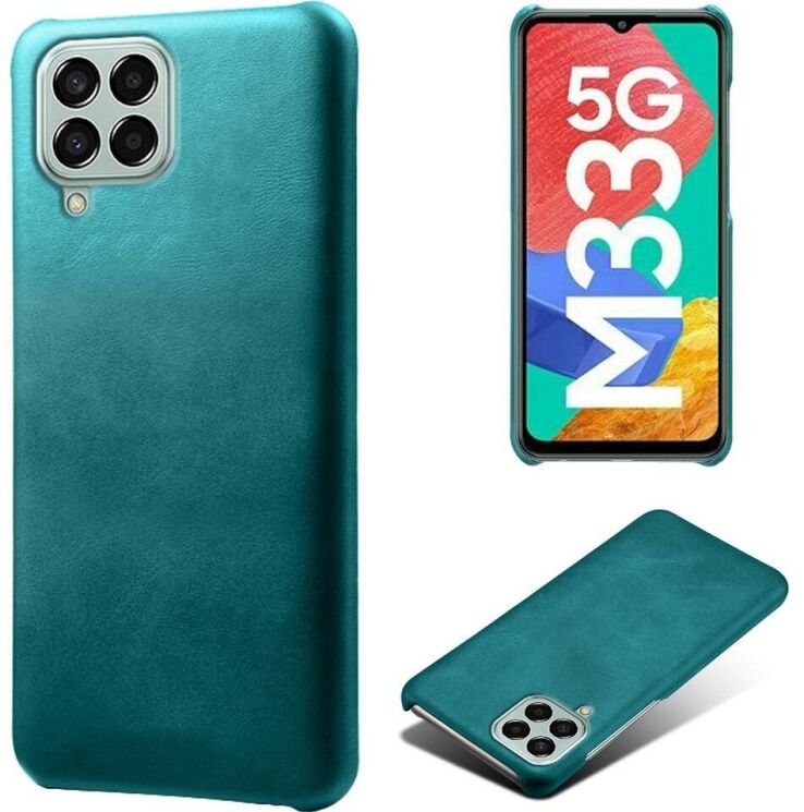 Захисний чохол Deexe Leather Back Cover для Samsung Galaxy M33 (M336) - Green: фото 1 з 4