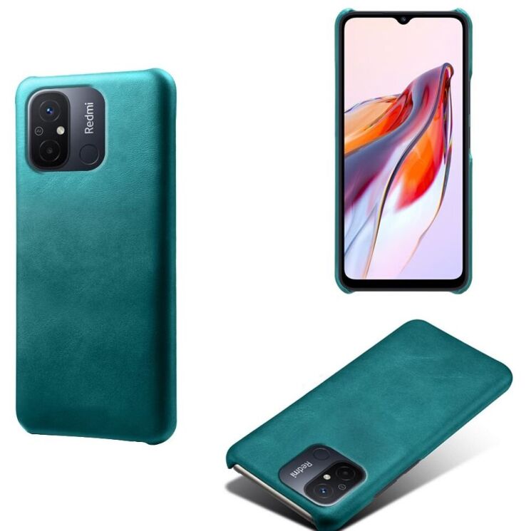 Захисний чохол Deexe Leather Back Cover для Xiaomi Redmi 12C - Green: фото 2 з 4