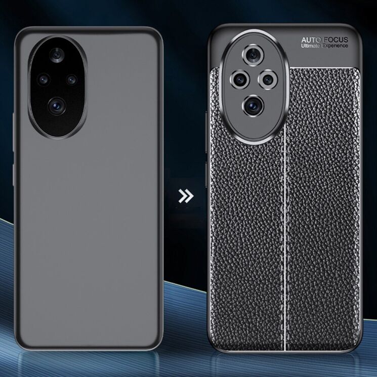 Захисний чохол Deexe Leather Cover для Honor 200 Pro - Black: фото 6 з 7